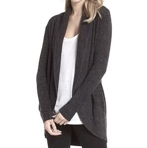 Barefoot Dreams CozyChic Lite Circle Cardigan Loungewear‎ Carbon Gray XS/S